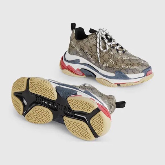 Men's 43 The Hacker Project Triple S sneaker Gucci X Balenciaga - Picture 4 of 6